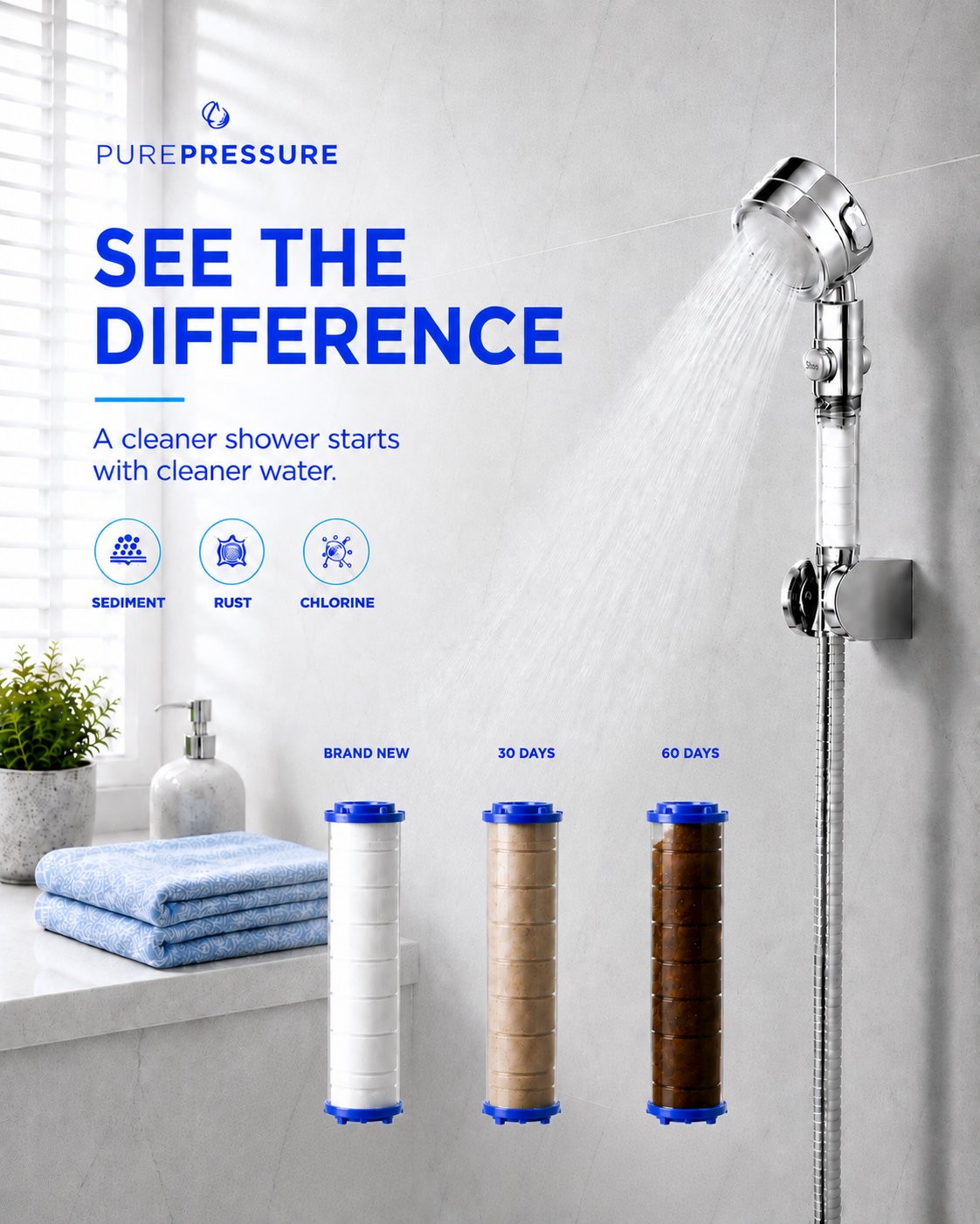 PurePressure™ Filtered Showerhead